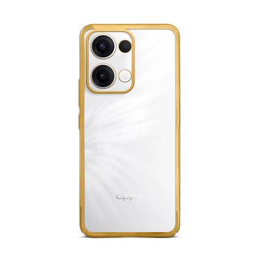 Crystal Clear Premium Shiny colorful Edges Hard Back Case For Oppo Reno 13 5G