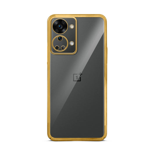 Crystal Clear Transparent Premium Shiny colorful Edges Hard Back Case For OnePlus Nord 2T 5G