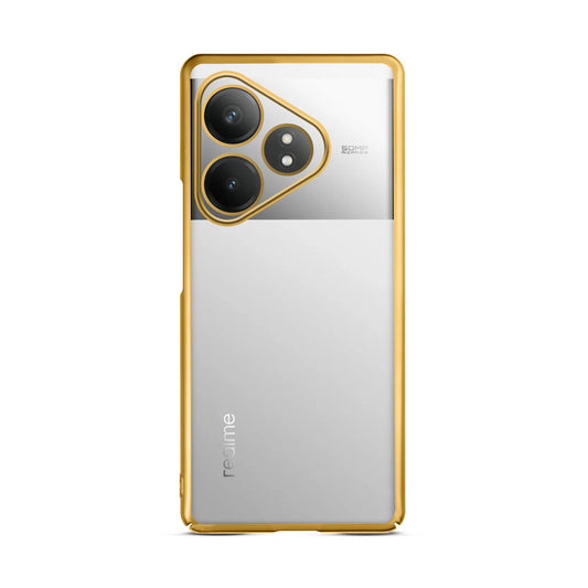 Crystal Clear Premium Shiny colorful Edges Hard Back Case With Camera Protection for Realme GT 6T 5G