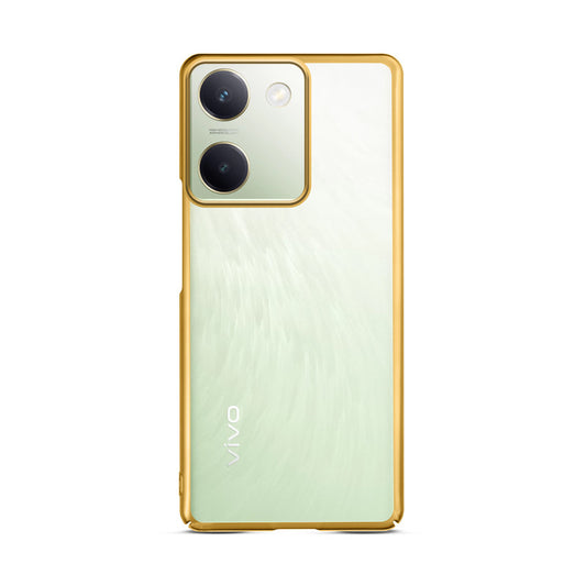 Crystal Clear Premium Shiny colorful Edges Hard Back Case For  Vivo Y300 Plus 5G