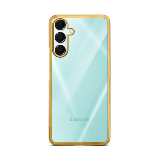 Crystal Clear Transparent Premium Shiny colorful Edges Hard Back Case For Samsung A16 5G