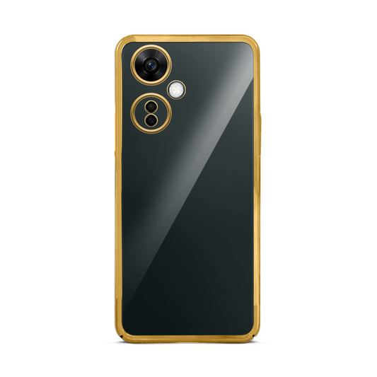 Crystal Clear Premium Shiny colorful Edges Hard Back Case For OnePlus Nord CE 3 Lite 5G