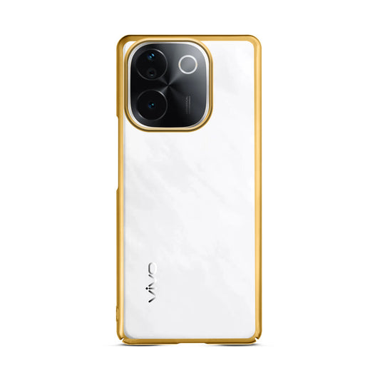 Crystal Clear Hard Back Case with Shiny Colorful Edges and Precise Cutouts for Vivo T3 Pro 5G
