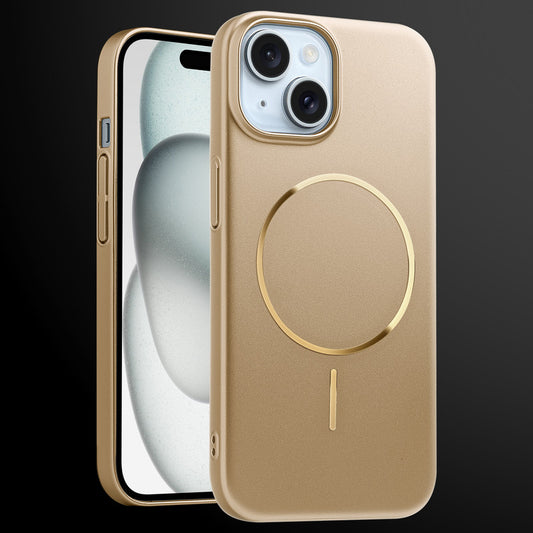 Slim Hard Shell Back Case for Apple iPhone 15 , Shiny Finish with Built in MagSafe Support