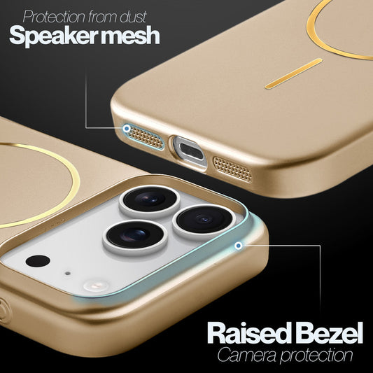 Slim Hard Shell Back Case for Apple iPhone 17 Pro , Shiny Finish with Built in MagSafe Support