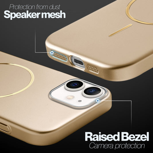 Slim Hard Shell Back Case for Apple iPhone 12 , Shiny Finish with Built in MagSafe Support