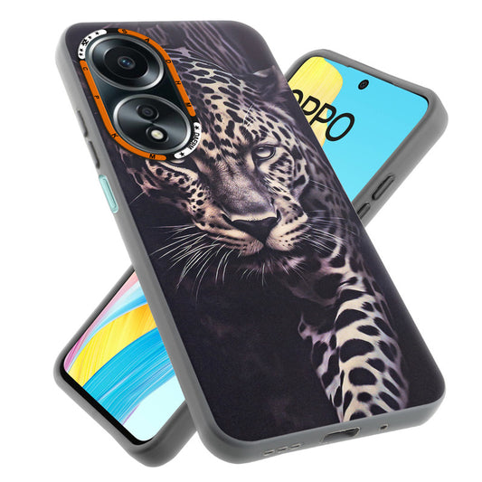 Dark Elegant Wild Creatures Printed Back Cases For Oppo A58 4G