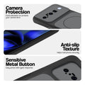 Black Phone case for Google Pixel 10 5G highlighting raised camera protection, anti-slip texture, and responsive side buttons