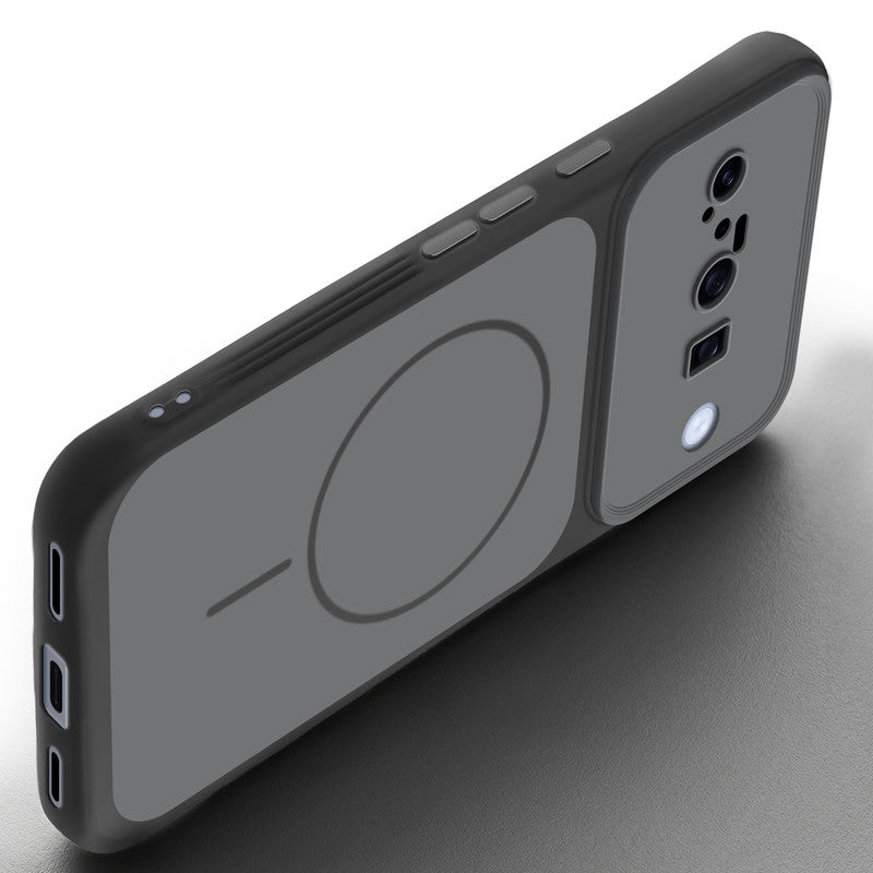 Slim silicone Black phone case for Google Pixel 10 5G side angle view showing grip texture and precise cutouts