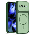 Full protective dual tone Green silicone case for Google Pixel 10 5G showing front and back design coverage