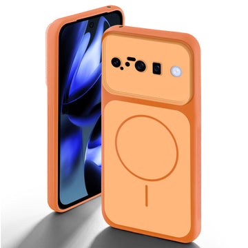 Dual tone silicone Orange back cover for Google Pixel 10 5G showing camera protection and design