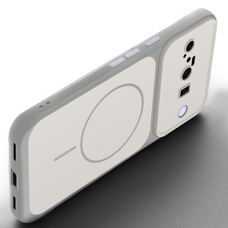 Slim silicone White phone case for Google Pixel 10 5G side angle view showing grip texture and precise cutouts