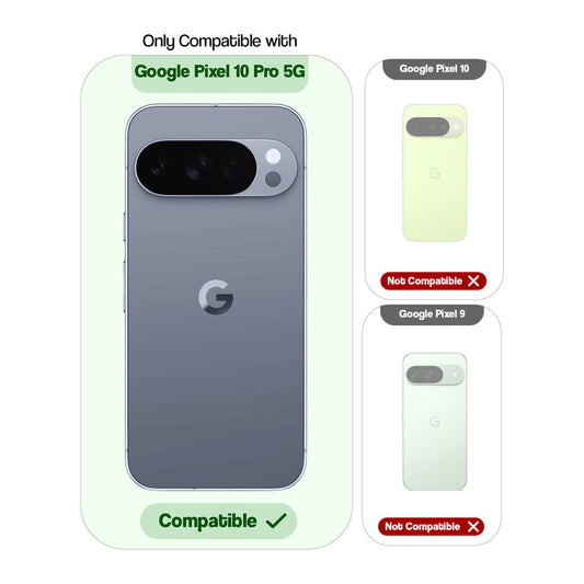 Shockproof Hybrid Transparent Phone Case For Google Pixel 10 Pro 5G with Hard Back and Soft Bumper for Maximum Protection