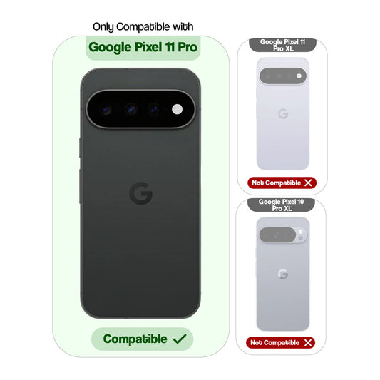 Shockproof Hybrid Transparent Phone Case For Google Pixel 11 Pro 5G with Hard Back and Soft Bumper for Maximum Protection