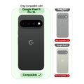 Clear hard back case compatibility guide showing fit for Google Pixel 11 Pro XL 5G and not compatible with other models