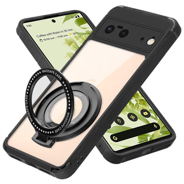 Silicone Grip Clear Case Ring Holder Kickstand For Google Pixel 6