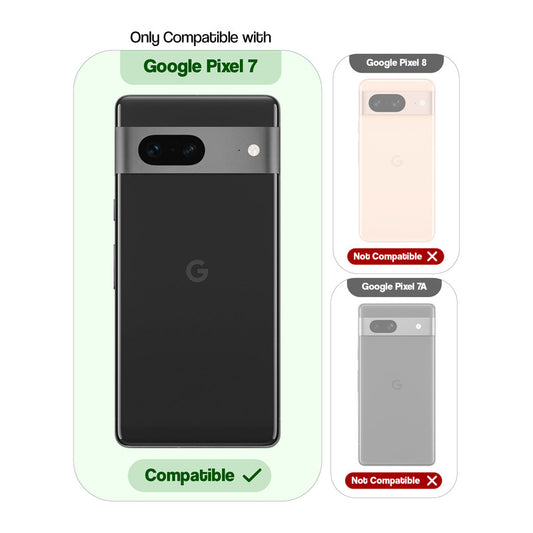 Shockproof Hybrid Transparent Phone Case For Google Pixel 7 with Hard Back and Soft Bumper for Maximum Protection