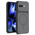 Full protective dual tone Black silicone case for Google Pixel 9A 5G showing front and back design coverage