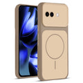 Full protective dual tone Brown silicone case for Google Pixel 9A 5G showing front and back design coverage