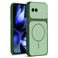 Full protective dual tone Green silicone case for Google Pixel 9A 5G showing front and back design coverage