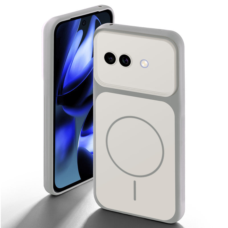 Dual tone silicone White back cover for Google Pixel 9A 5G showing camera protection and design