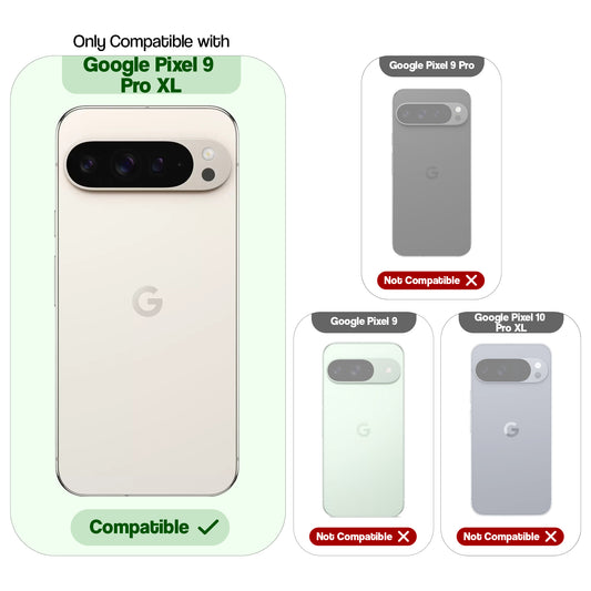 Transparent Shockproof Phone Back Cover Case With Raised Edges For Google Pixel 9 Pro XL