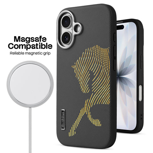 Premium Horse Textured MagSafe Case for Apple iPhone 17 with Metallic Camera Protection & Microfiber Lining