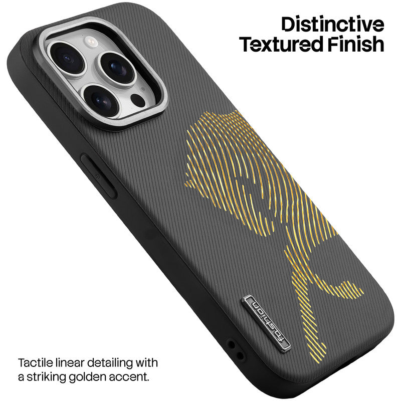 Premium Horse Textured MagSafe Case for Apple iPhone 15 Pro Max with Metallic Camera Protection & Microfiber Lining