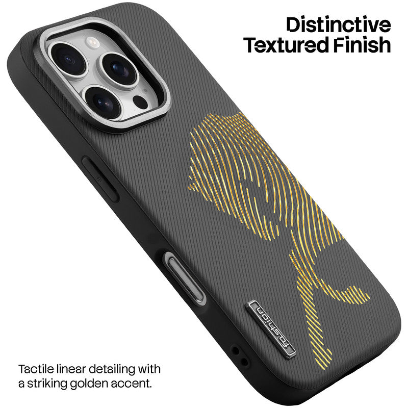 Premium Horse Textured MagSafe Case for Apple iPhone 16 Pro with Metallic Camera Protection & Microfiber Lining