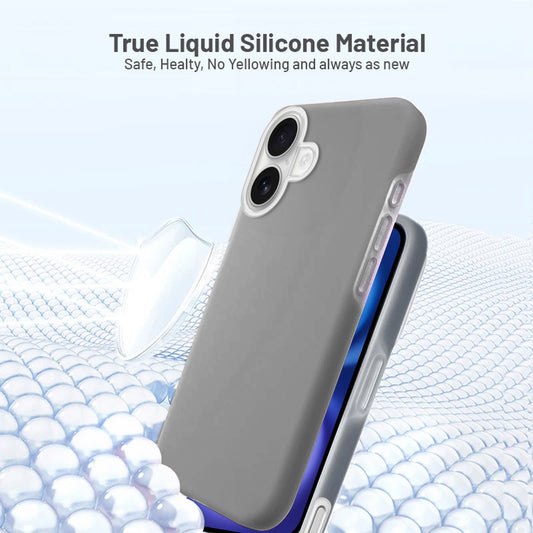 Smooth Touch Soft Silicone Back Case for Apple iPhone 16 with Camera Protection for a Sleek and Stylish Look