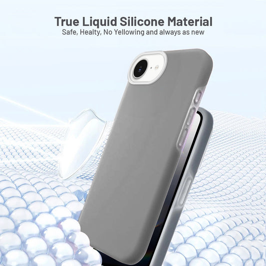 Smooth Touch Soft Silicone Back Case for Apple iPhone 16e with Camera Protection for a Sleek and Stylish Look