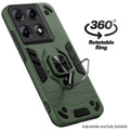 Dual layer shockproof back cover with 360° rotatable ring grip for Motorola Moto Edge 70 Pro Plus 5G