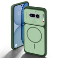 Green back cover for Nothing Phone 4A 5G with camera cut protection and ring design on back side.