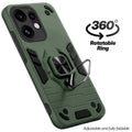 Dual layer shockproof back cover with 360° rotatable ring grip for Oppo Reno 16 5G