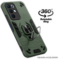 Dual layer shockproof back cover with 360° rotatable ring grip for Realme 15x 5G