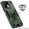 Dual layer shockproof back cover with 360° rotatable ring grip for Realme 16T 5G