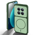 Green back cover for Redmi Note 15 Pro 5G with camera cut protection and ring design on back side.