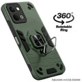 Dual layer shockproof back cover with 360° rotatable ring grip for Vivo Y51 Pro 5G