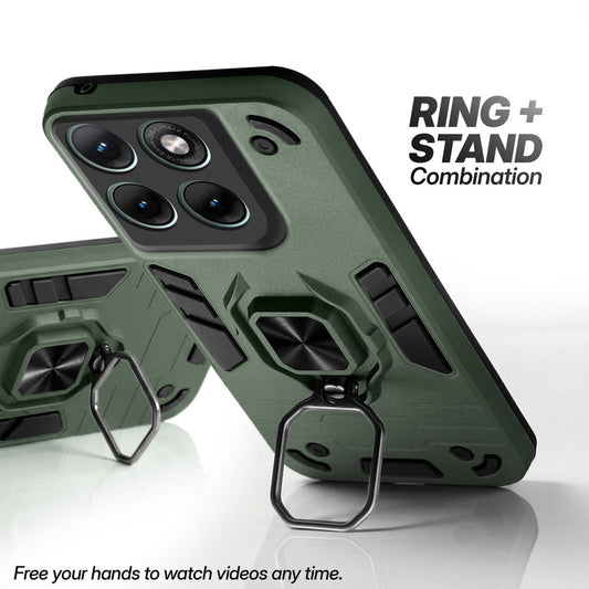 Motorola G37 5G case with foldable ring stand for hands-free viewing in kickstand position