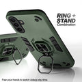 Samsung M17 5G case with foldable ring stand for hands-free viewing in kickstand position