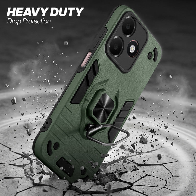 Oppo A6C 4G protective case illustrating impact drop protection with an impact-resistant frame.