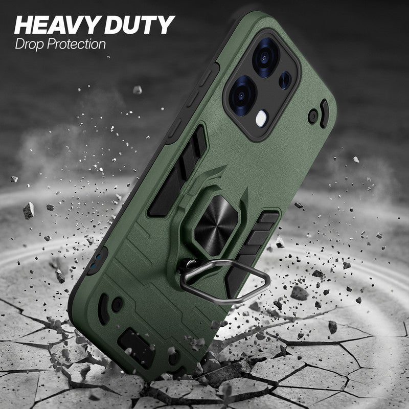 Oppo F31 5G protective case illustrating impact drop protection with an impact-resistant frame.