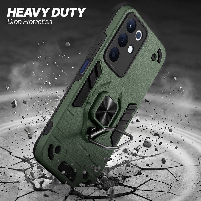 Realme 15x 5G protective case illustrating impact drop protection with an impact-resistant frame.