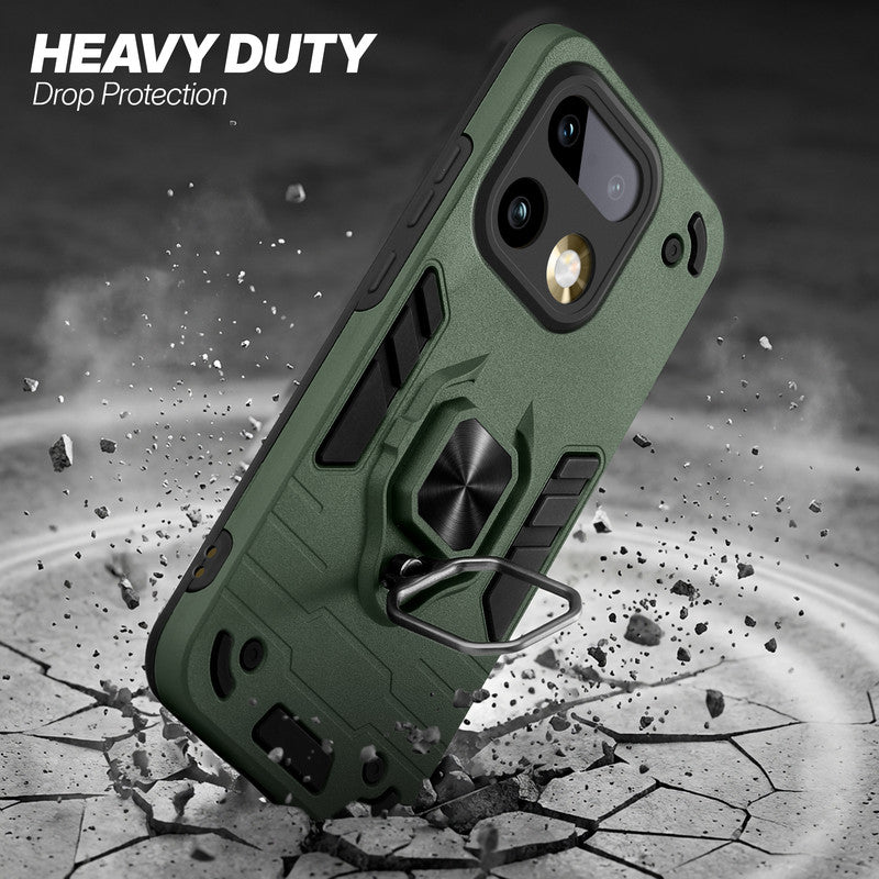 Realme 16 Pro Plus 5G protective case illustrating impact drop protection with an impact-resistant frame.