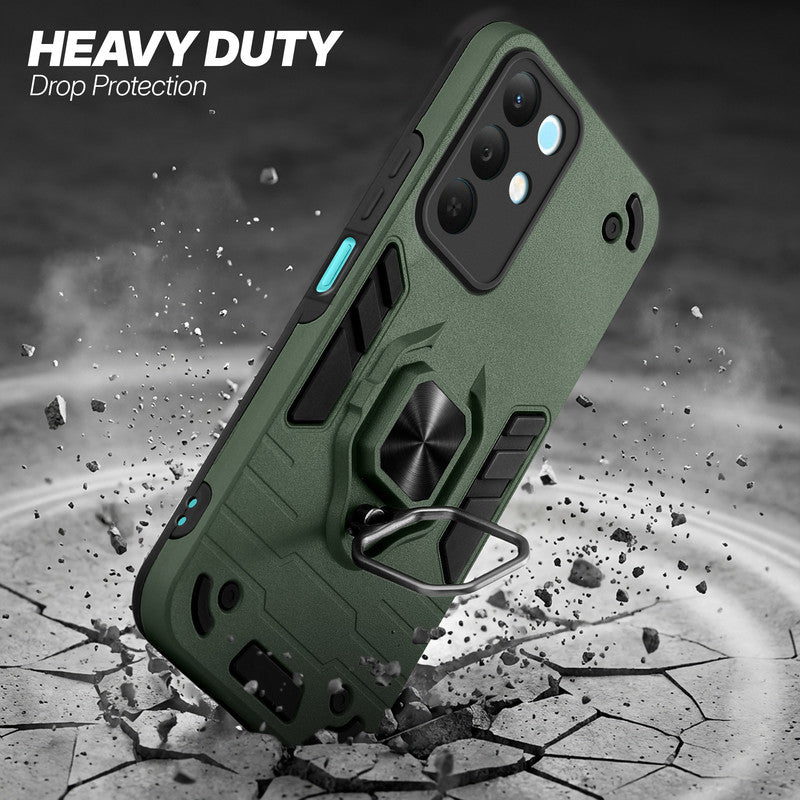 Realme Narzo 90x 5G protective case illustrating impact drop protection with an impact-resistant frame.