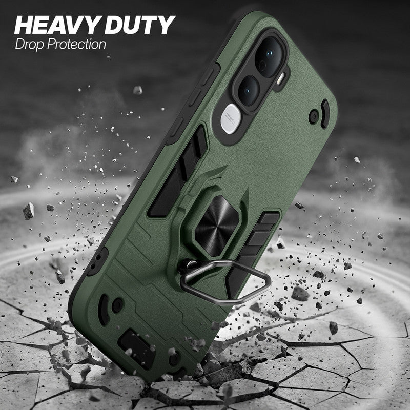 Vivo Y400 Pro 5G protective case illustrating impact drop protection with an impact-resistant frame.