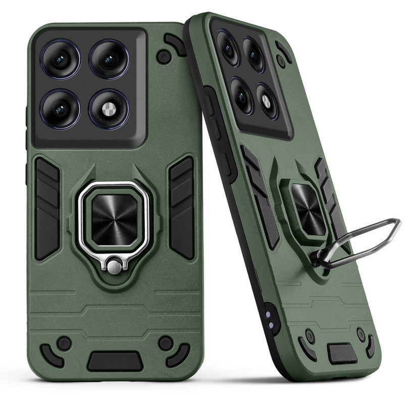 Back view of Motorola Moto Edge 70 Pro 5G case highlighting the built-in rotating metal ring holder