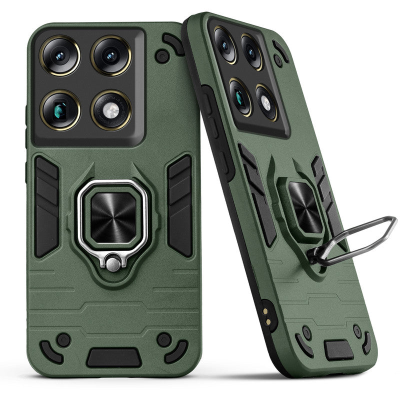 Back view of otorola Signature case highlighting the built-in rotating metal ring holder