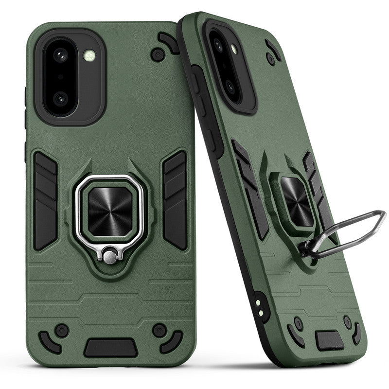 Back view of OnePlus 15R 5G case highlighting the built-in rotating metal ring holder