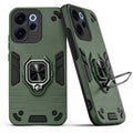 Back view of Oppo Reno 15C 5G case highlighting the built-in rotating metal ring holder